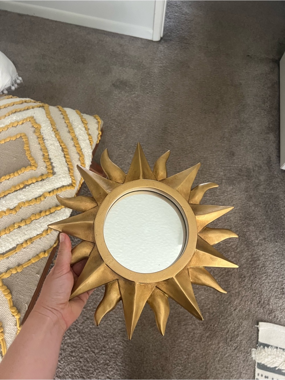 Gold Sunburst Wall Mirror - Decorative Home Wall Decor